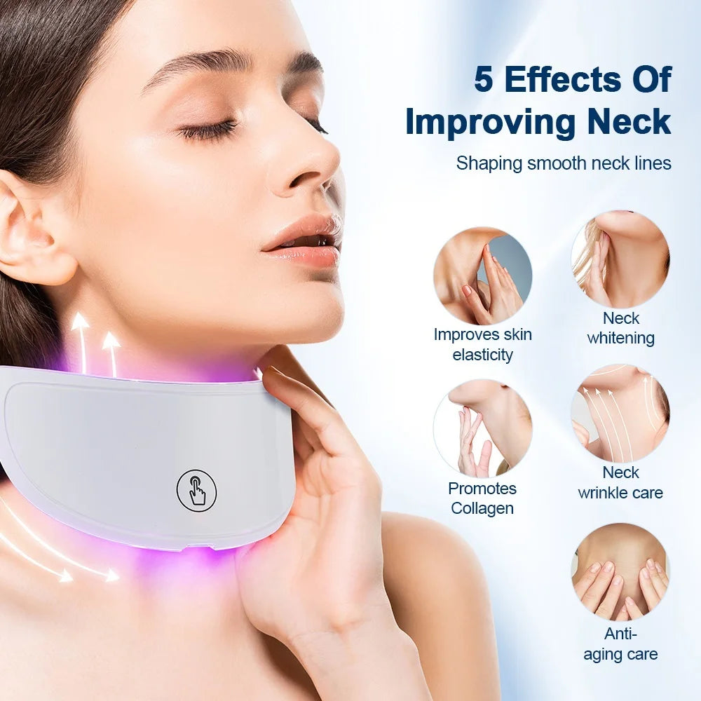 7 Colors LED Facial Mask with Neck Red Light Therapy