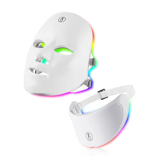 7 Colors LED Facial Mask with Neck Red Light Therapy