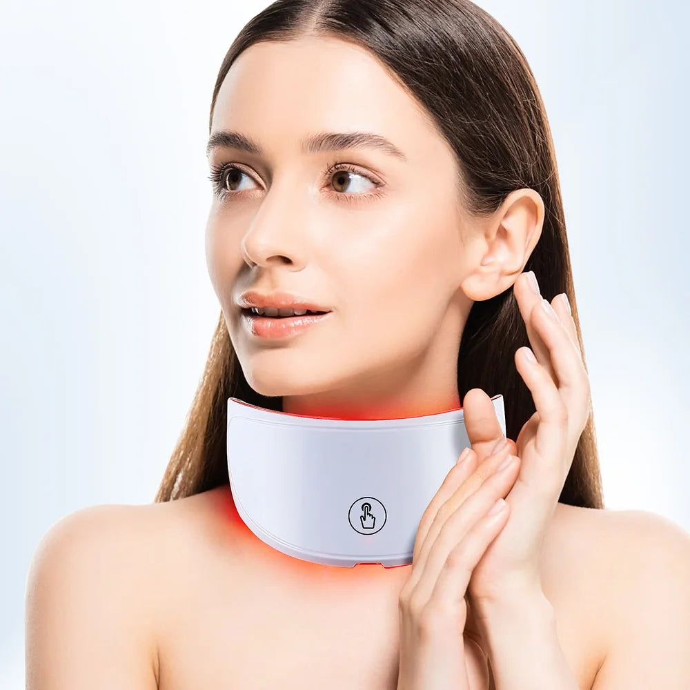 7 Colors LED Facial Mask with Neck Red Light Therapy