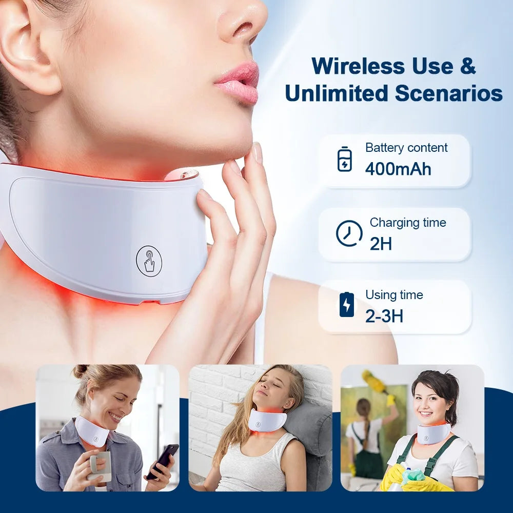 7 Colors LED Facial Mask with Neck Red Light Therapy