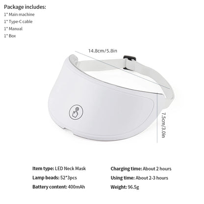 7 Colors LED Facial Mask with Neck Red Light Therapy